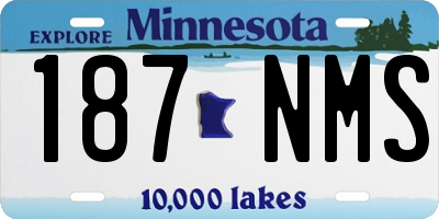 MN license plate 187NMS