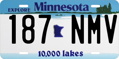 MN license plate 187NMV