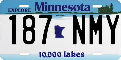 MN license plate 187NMY
