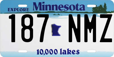 MN license plate 187NMZ