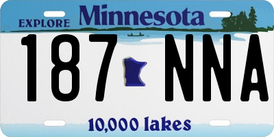 MN license plate 187NNA