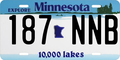 MN license plate 187NNB