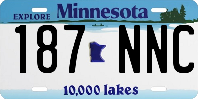 MN license plate 187NNC