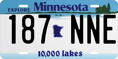 MN license plate 187NNE