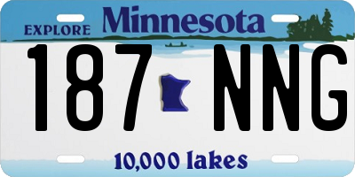 MN license plate 187NNG