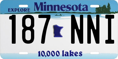 MN license plate 187NNI
