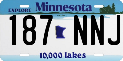 MN license plate 187NNJ