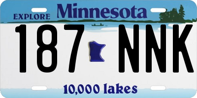 MN license plate 187NNK