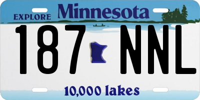 MN license plate 187NNL