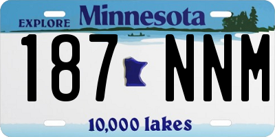 MN license plate 187NNM