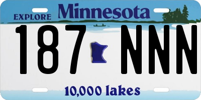 MN license plate 187NNN