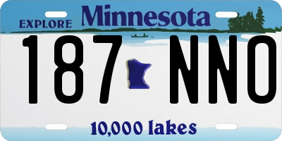 MN license plate 187NNO