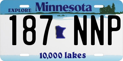 MN license plate 187NNP