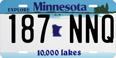 MN license plate 187NNQ