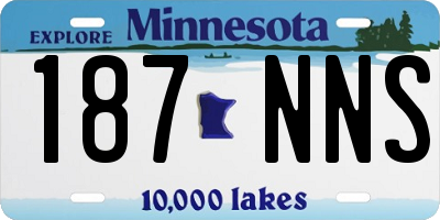 MN license plate 187NNS