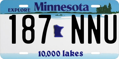 MN license plate 187NNU