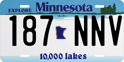 MN license plate 187NNV