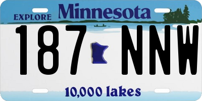 MN license plate 187NNW