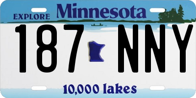 MN license plate 187NNY