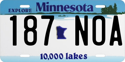 MN license plate 187NOA
