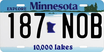 MN license plate 187NOB