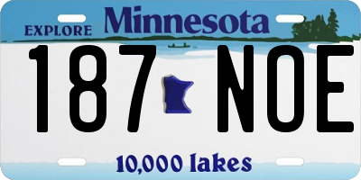 MN license plate 187NOE