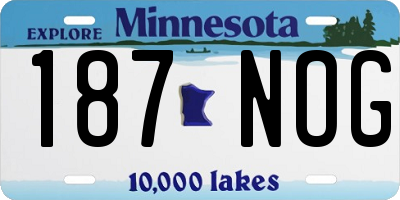 MN license plate 187NOG
