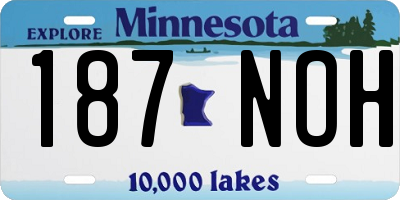 MN license plate 187NOH