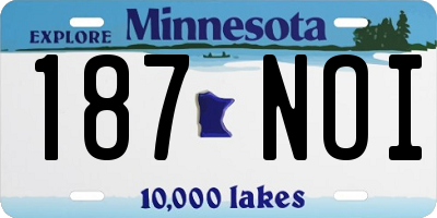 MN license plate 187NOI