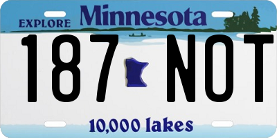 MN license plate 187NOT