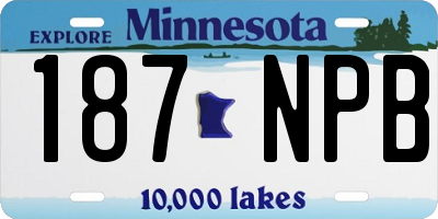 MN license plate 187NPB