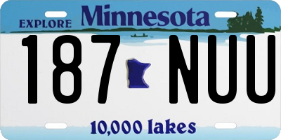 MN license plate 187NUU