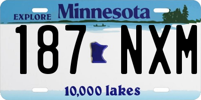 MN license plate 187NXM