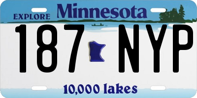 MN license plate 187NYP