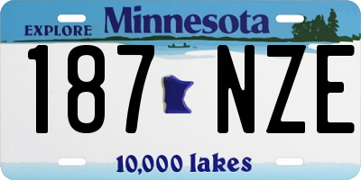 MN license plate 187NZE