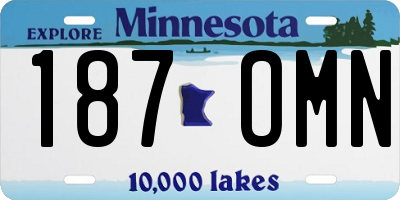 MN license plate 187OMN