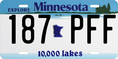 MN license plate 187PFF