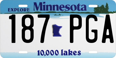 MN license plate 187PGA