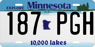 MN license plate 187PGH