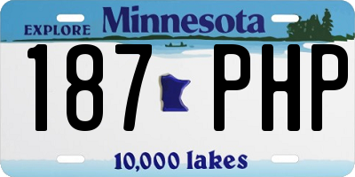 MN license plate 187PHP