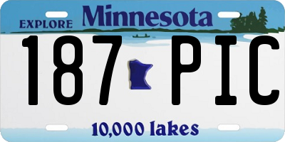 MN license plate 187PIC