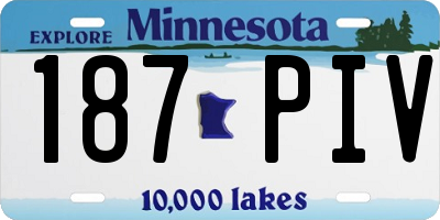 MN license plate 187PIV