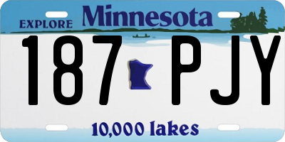 MN license plate 187PJY