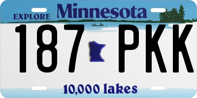 MN license plate 187PKK