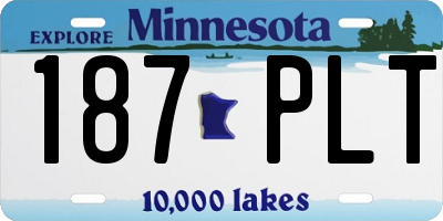 MN license plate 187PLT