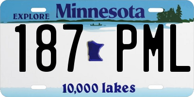 MN license plate 187PML