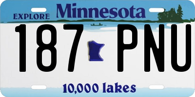 MN license plate 187PNU
