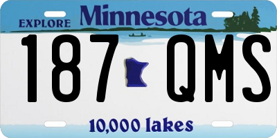 MN license plate 187QMS