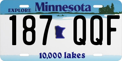 MN license plate 187QQF
