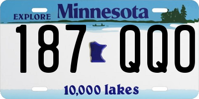 MN license plate 187QQO